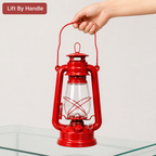 96 Pieces Metal Hurricane Lantern, Large Red Portable Lights, 30 cm