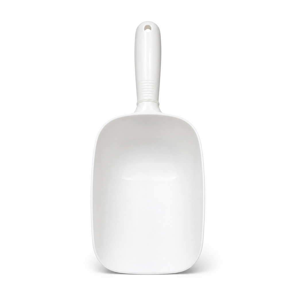 120 Pieces Plastic Ice Shovels, 30 cm, White, Single Scoop Tool