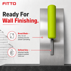 120 Pieces Stainless Steel Plastering Trowels with Handle, 28 x 12 cm, Green and Silver, 1 Piece