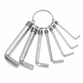 144 Pieces Hex Key Set on Ring, 1.5–10 mm Sizes, Silver, 10 Pieces