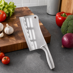 60 Pieces 8 Inch Stainless Steel Kitchen Cleaver with Metal Handle, Silver, 1 Piece