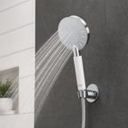 96 Pieces Chrome Hand Shower Head with White Handle and 1.5 m Flexible Hose