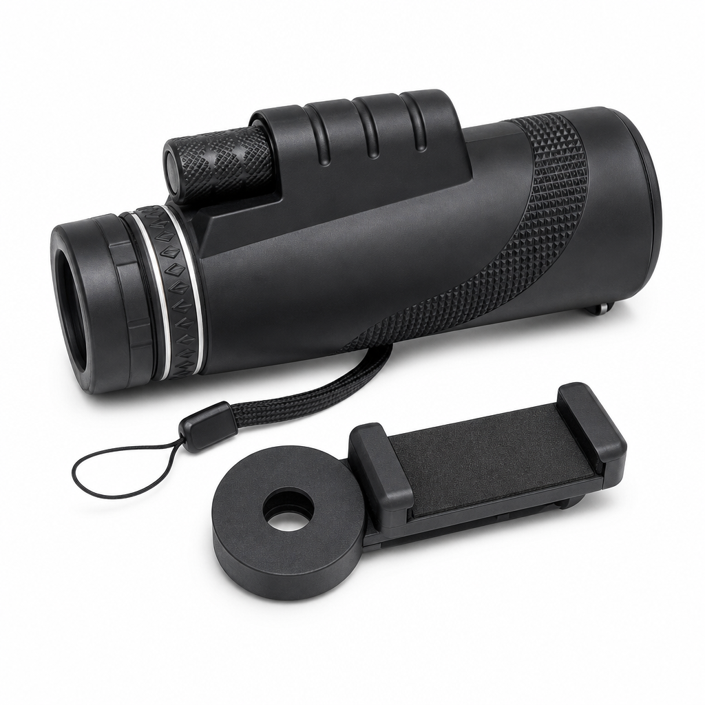 72 Pieces Monocular Telescopes with Phone Adapter, Black, Handheld Optical Scope for Outdoor Viewing
