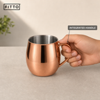 72 Pieces Copper-Finish Stainless Steel Mug with Handle, 1 Piece, 14 x 12 x 10 cm