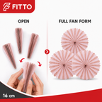 240 Pieces Pink Paper Honeycomb Fan Decorations, 16 cm, 3 Pieces