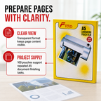 96 Pieces Clear A5 Laminating Pouches, 100 Pouches for Document Finishing