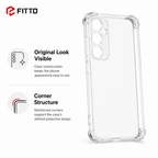 240 Pieces Clear Anti-Burst Protective Phone Cases with Reinforced Corners for S24, 1 Piece