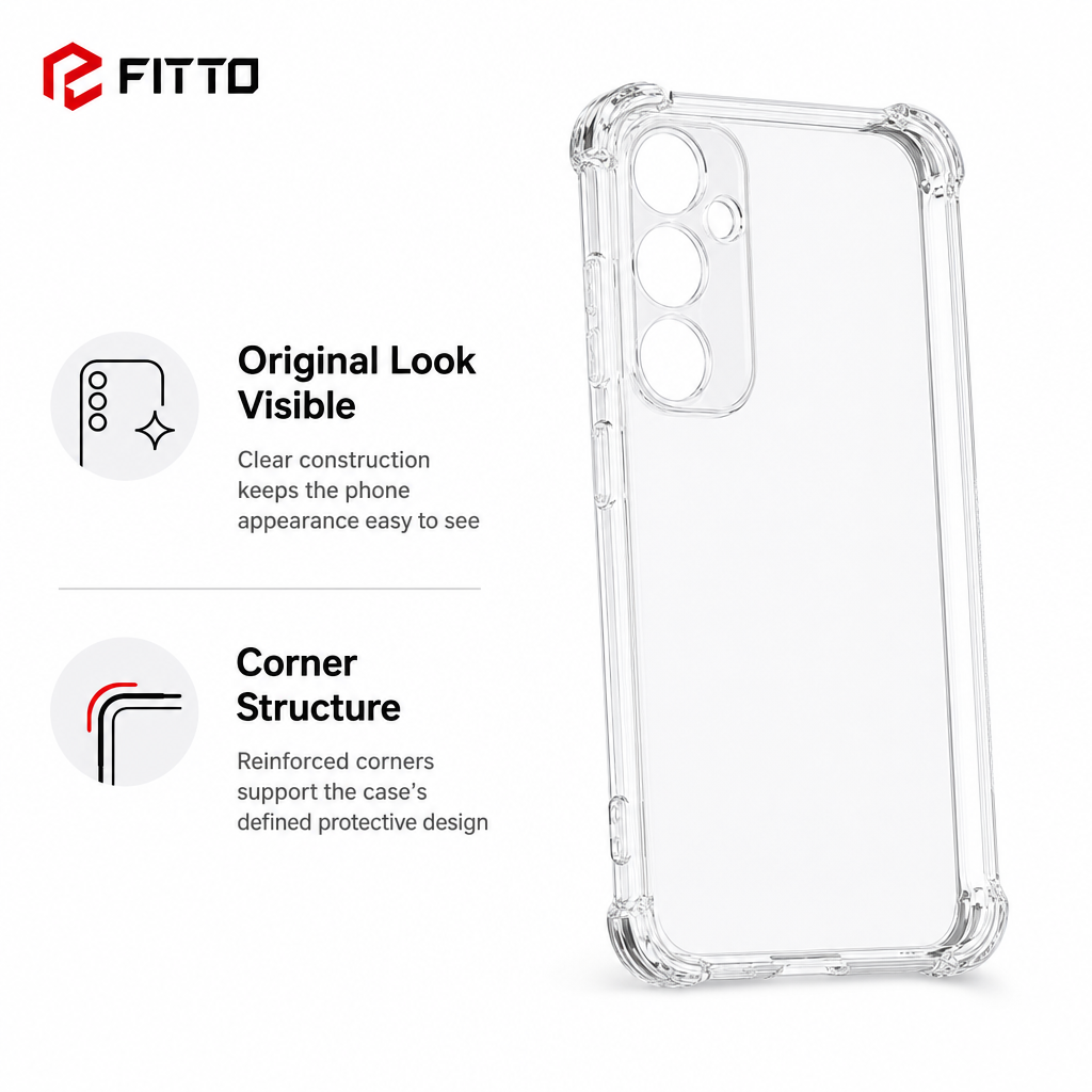 240 Pieces Clear Anti-Burst Protective Phone Cases with Reinforced Corners for S24, 1 Piece