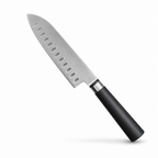 72 Pieces Santoku Knife, 7 Inch Kitchen Knives with Dimpled Blade and Black Handle, Single Piece
