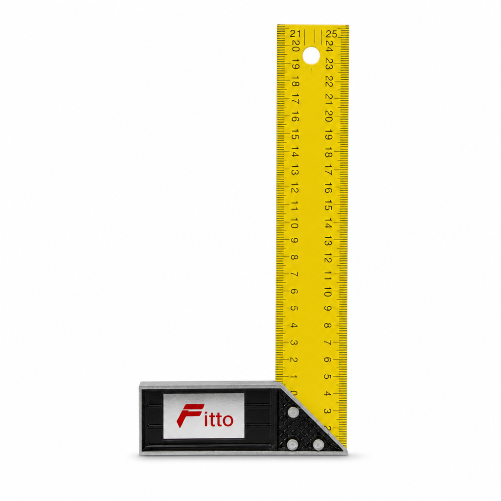 144 Pieces Carpenter L-Square Ruler, 10 Inch, Yellow and Black, 1 Piece