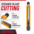144 Pieces Utility Knives with Ceramic Blade, 9mm, Grey and Orange