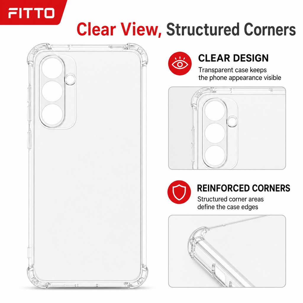 240 Pieces Clear Protective Phone Cases with Reinforced Corners, Transparent Cover for Smartphone