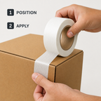 96 Pieces Self-Adhesive Filament Tape, White, 48 mm x 20 m, 1 Roll