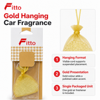 96 Pieces Car Air Fresheners Hanging Bag, Gold, 1 Piece