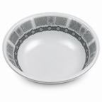 96 Pieces Melamine Salad Bowl, 7 Inch, Grey, Geometric Border