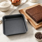 96 Pieces Square Cake Mold, Carbon Steel Non-Stick Bakeware, 27 cm, Black, 1 Piece