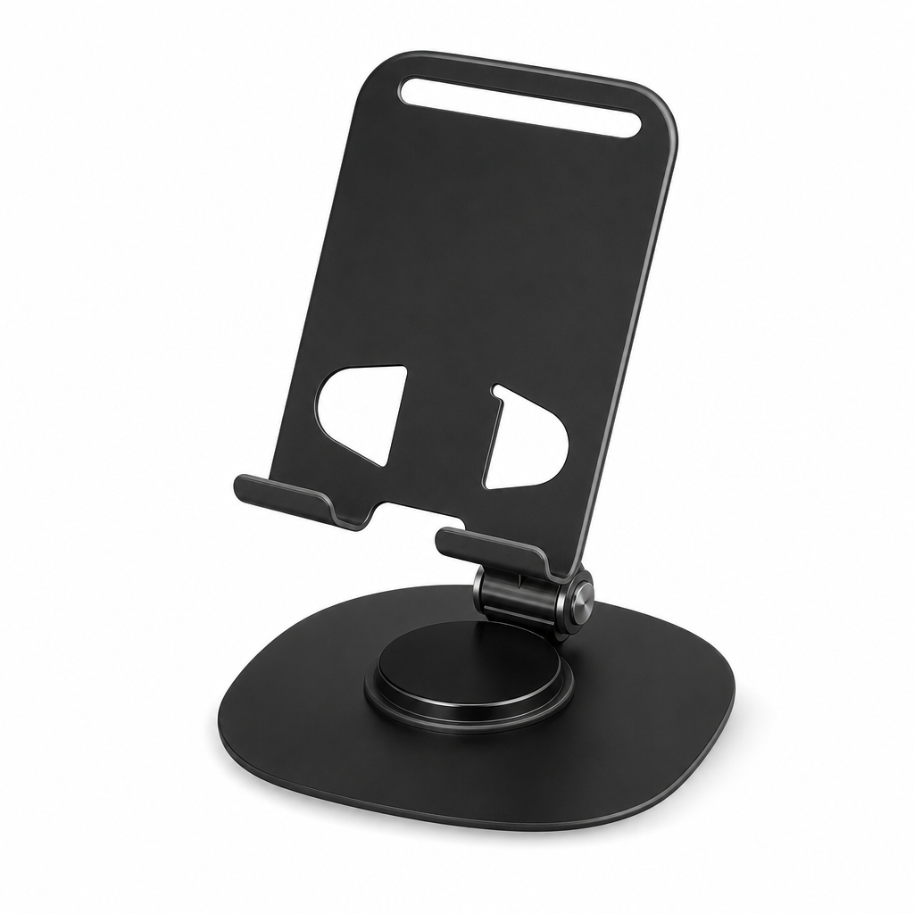 240 Pieces Foldable Rotating Desktop Mobile Phone Stand, Black