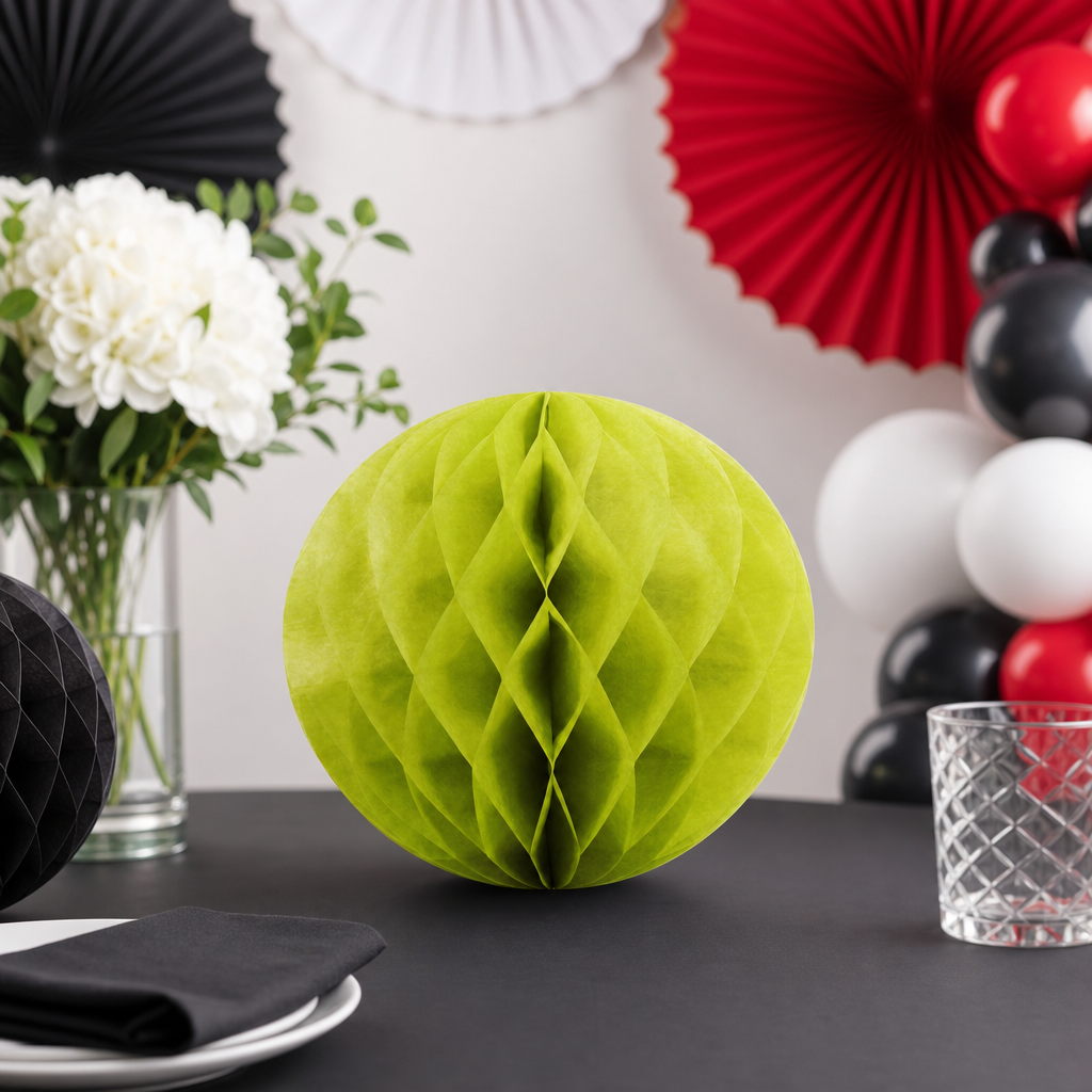240 Pieces Yellow Paper Honeycomb Ball Decoration, 30 cm, 1 Piece