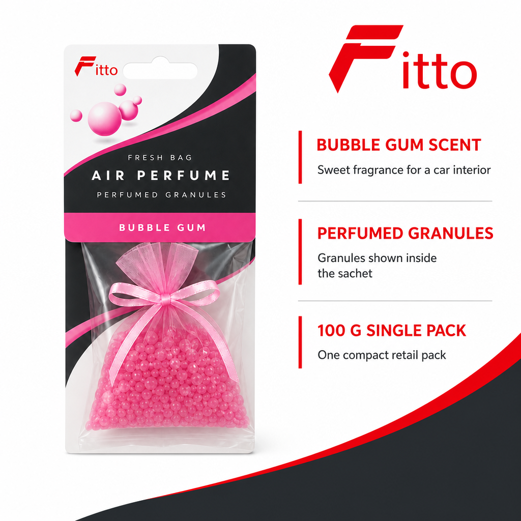 96 Pieces Car Air Fresheners, Bubble Gum Scented Perfumed Granules, Pink, 100 g