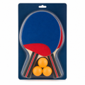 96 Pieces Table Tennis Racket Set, 2 Rackets and 3 Balls, Red and Blue Paddle Set for Recreational Matches