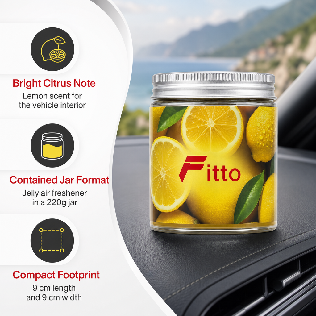 120 Pieces Car Air Fresheners Jelly, Lemon Scent, 220g Jar
