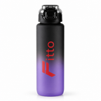 96 Pieces Sports Water Bottles 1000ml with Flip Lid, Purple