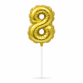 144 Pieces Number 8 Birthday Cake Candle, 9 cm, Gold or Silver Single Candle