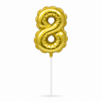 144 Pieces Number 8 Birthday Cake Candle, 9 cm, Gold or Silver Single Candle