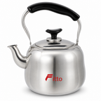 72 Pieces Stainless Steel Whistling Kettle, 5-Litre Silver Stovetop Water Kettle with Black Handle