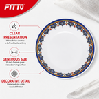 120 Pieces Melamine Dinner Plate, 10 Inch, White