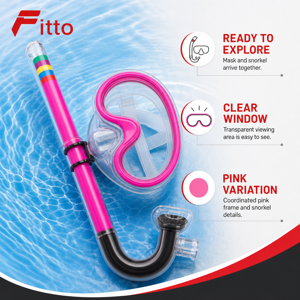 96 Pieces Swimming Mask and Snorkel Set, Pink Water Sports Accessory