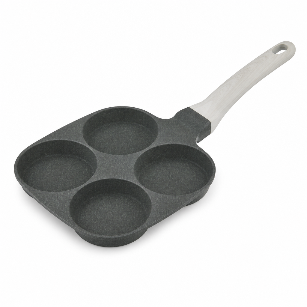 96 Pieces Four-Hole Non-Stick Pancake and Egg Pan with Long Handle, 1 Piece