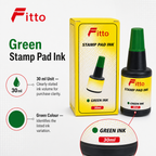 240 Pieces Green Stamp Pad Ink, 30 ml, 1 Piece