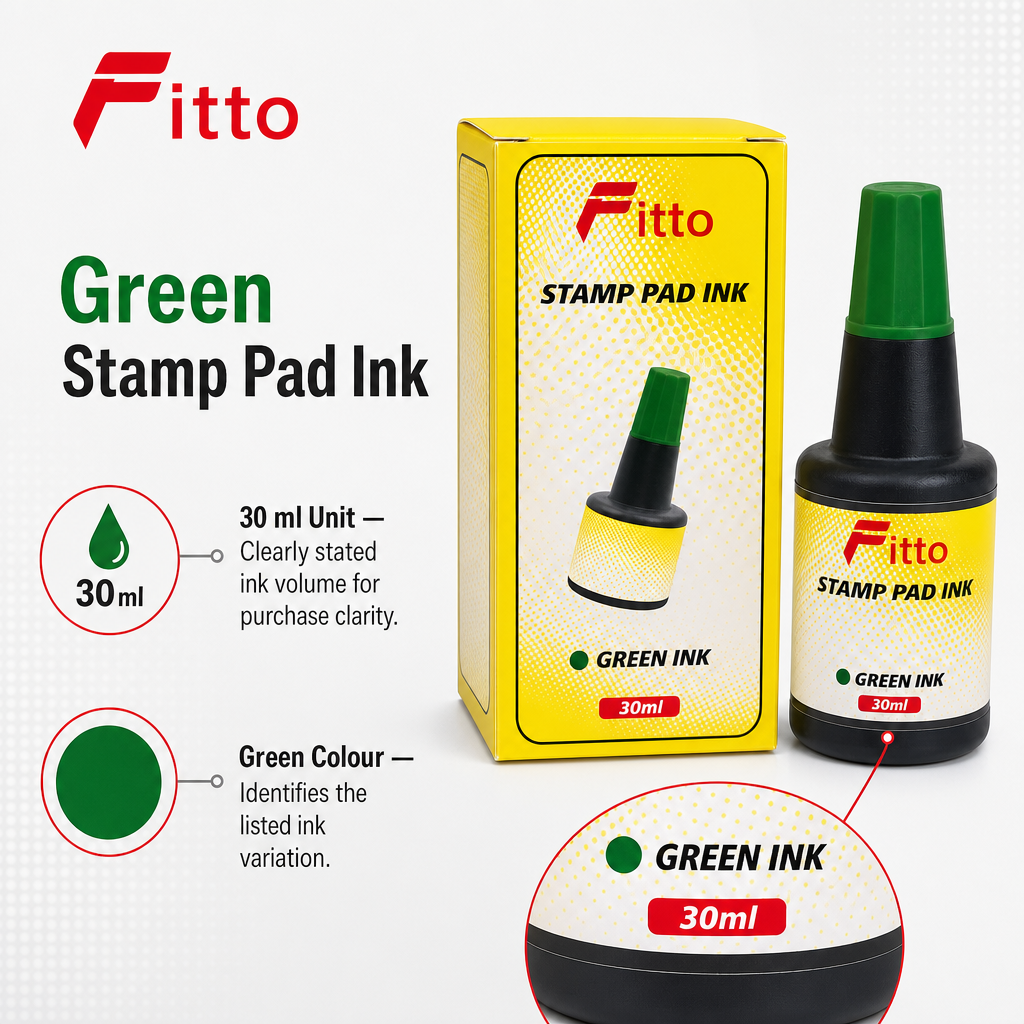 240 Pieces Green Stamp Pad Ink, 30 ml, 1 Piece