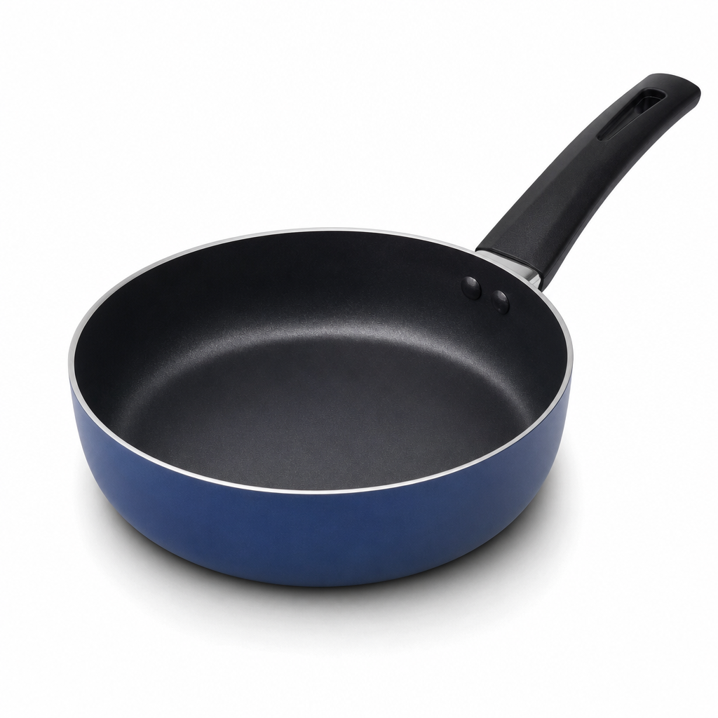 72 Pieces Sauce Pan 20 cm Non-Stick Aluminum, Blue Exterior with Black Interior, Single Cooking Pot