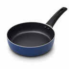 72 Pieces Sauce Pan 20 cm Non-Stick Aluminum, Blue Exterior with Black Interior, Single Cooking Pot