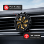 96 Pieces Turbine Car Vent Air Freshener, Black Circular Design, Single Unit
