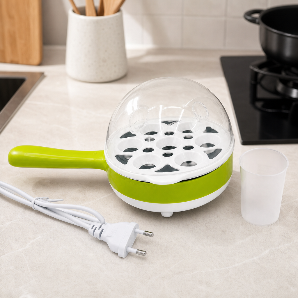 72 Pieces Mini Multifunction Electric Hot Pot with Steamer Insert, Green