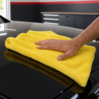 96 Pieces 500 GSM Microfiber Cleaning Cloth, No Stitching, 60 x 90 cm, Yellow