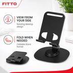 240 Pieces Foldable Rotating Desktop Mobile Phone Stand, Black
