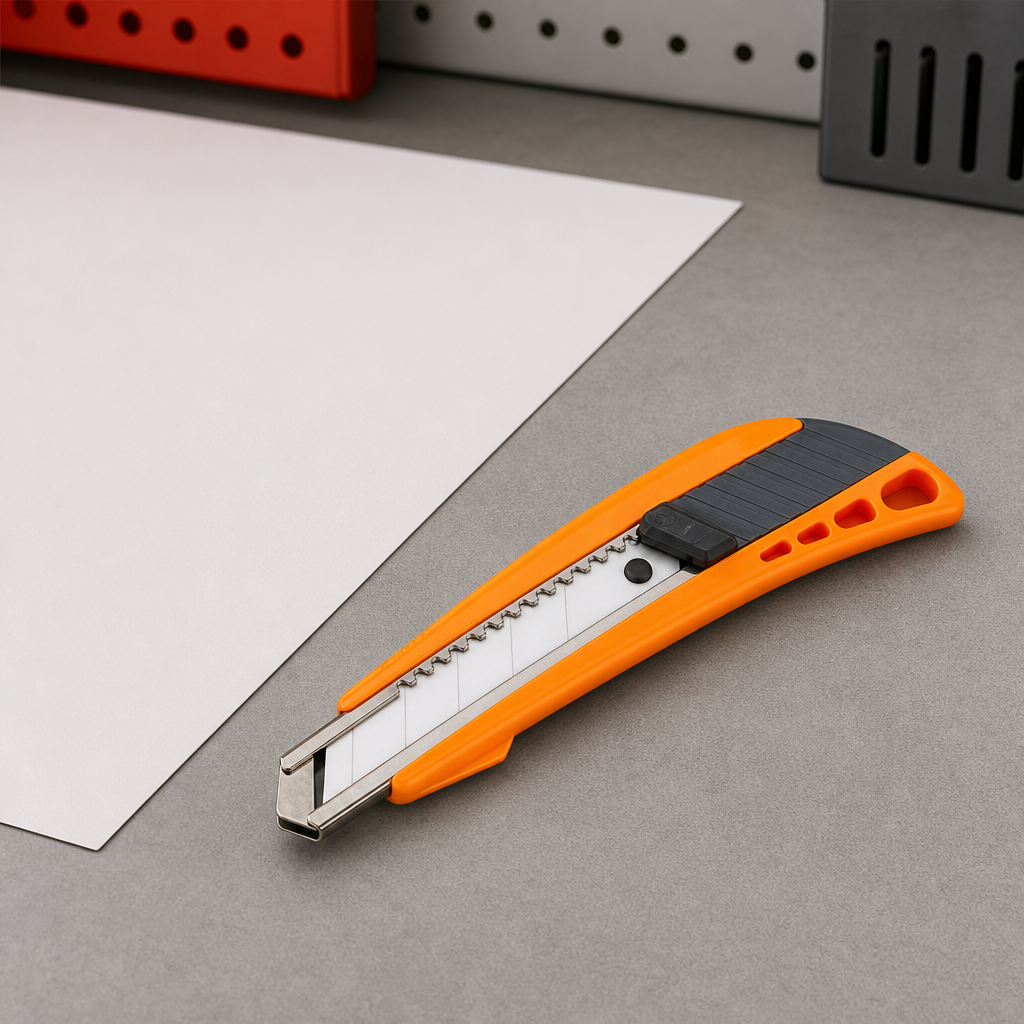 120 Pieces Ceramic Blade Utility Cutter, 18 mm, Grey and Orange, Single Piece