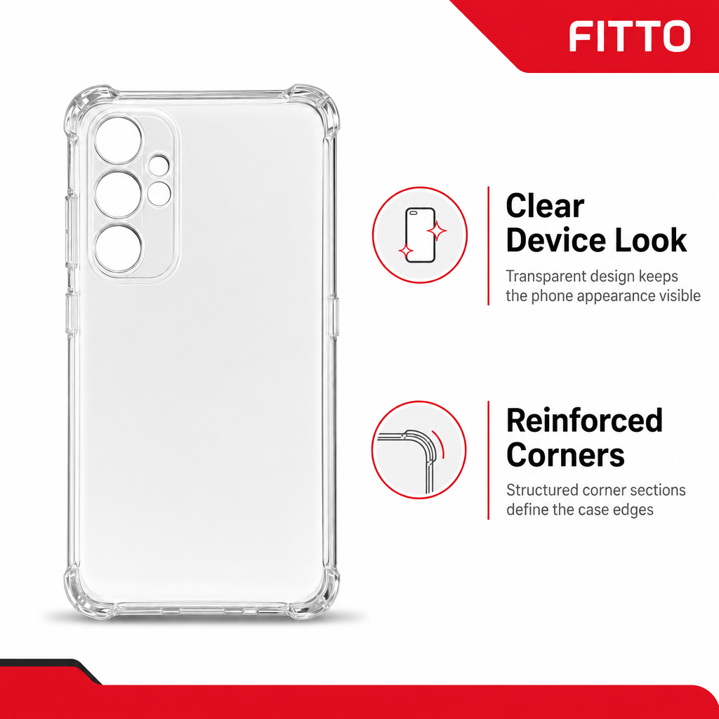 240 Pieces Clear Phone Cases with Reinforced Corners for A15 4G, Transparent Protective Cover