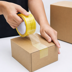 120 Pieces Clear 48 mm x 100 yd Self-Adhesive Packing Tape with Yellow Print, 1 Roll
