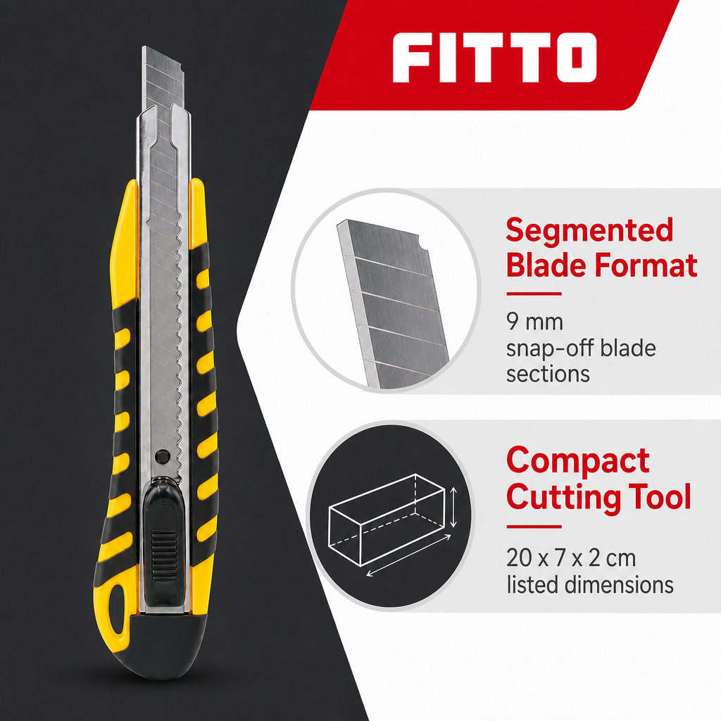 144 Pieces Utility Cutter, 9 mm Snap-Off Blade, Black and Yellow, 1 Piece