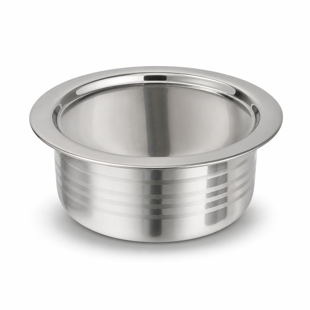 48 Pieces Stainless Steel Serving Bowl, Round, 30 x 30 x 10 cm, Silver