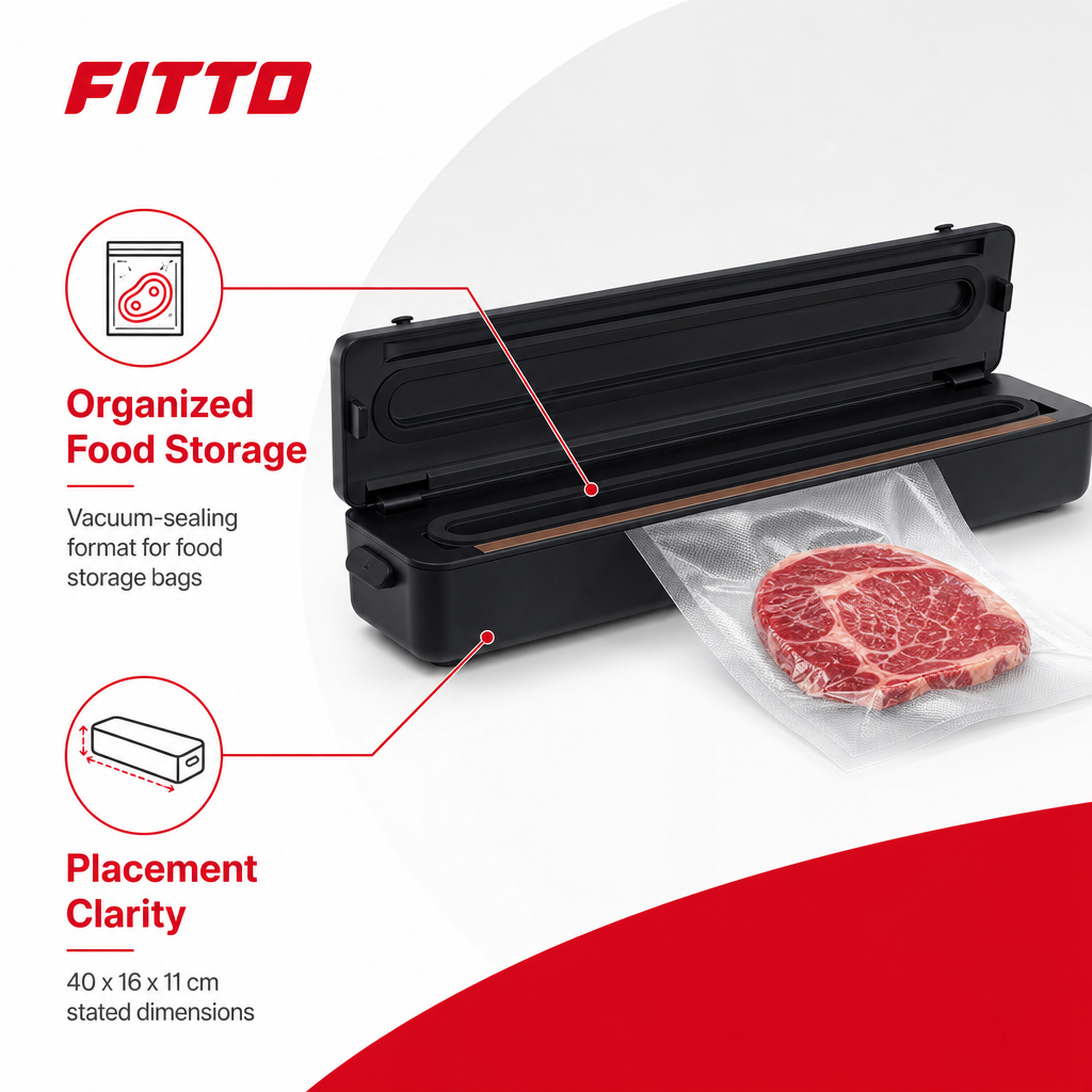 96 Pieces Vacuum Sealer Machines, Black, 1 Piece, 40 x 16 x 11 cm