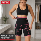 72 Pieces Adjustable Waist and Thigh Shapewear Band, One-Piece Body-Shaping Garment, Black and Pink, 1 Piece