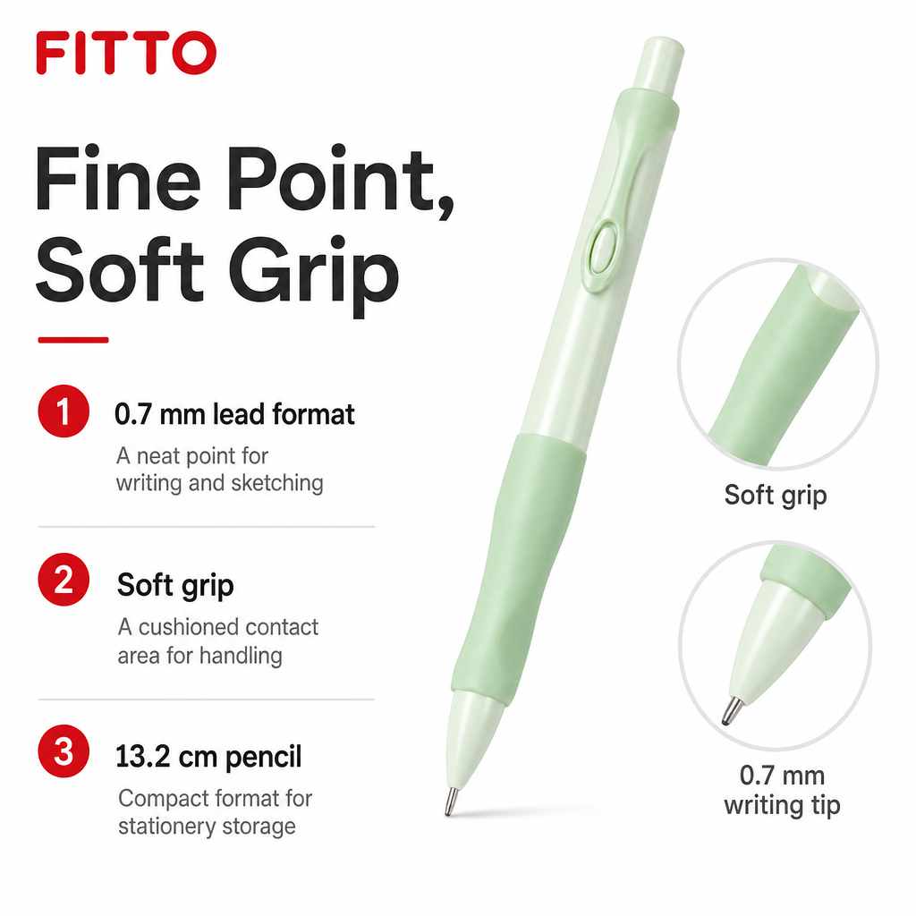 72 Pieces Mechanical Pencil, 0.7 mm Lead, Soft Grip, Pastel Colour, 13.2 cm, Single Writing Instruments