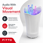 60 Pieces White LED Bluetooth Speaker with Water Dancing Light Effect, 1 Unit