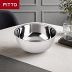 120 Pieces Stainless Steel Deep Footed Bowl, 12 cm, Silver